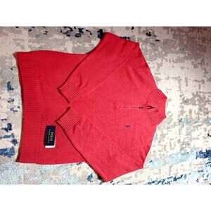 Red Polo Ralph Lauren Full Zip Sweatshirt - Men's Large, New!